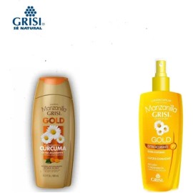Kit Aclarante De Cabello Grisi Manzanilla Loción Y Shampoo