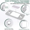 2 Pk Upgrade Large Hole Deadbolt Restorer Strike Plates, Stainless