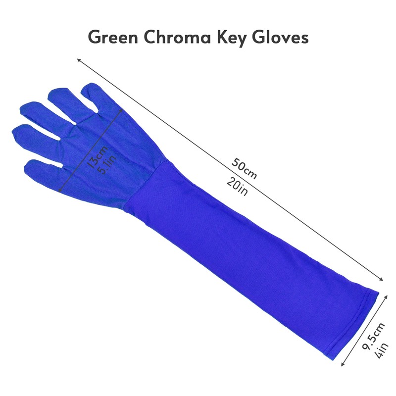 Blue Chroma Key Mask Gloves Chromakey Hood Glove Invisible Effects