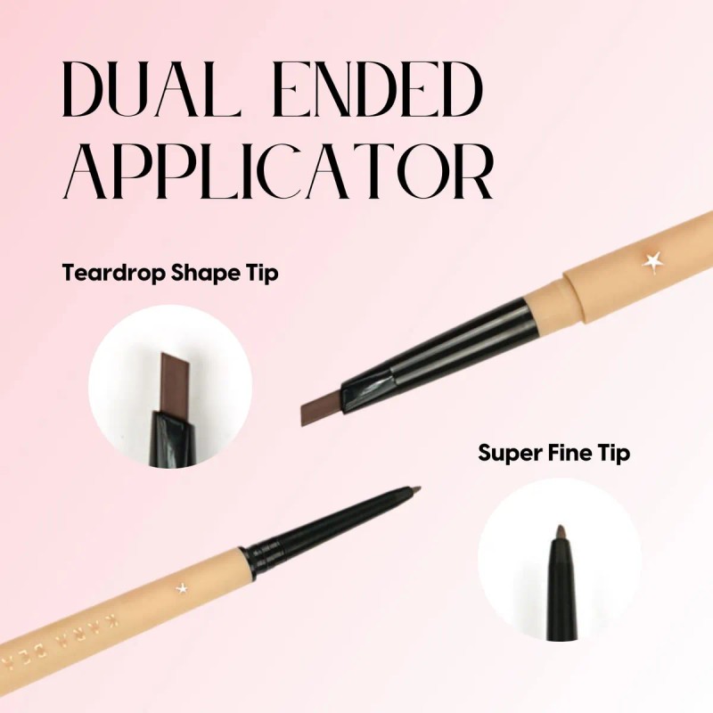 Kara Beauty Lápiz De Cejas De Doble Punta Marrón Oscuro