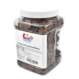 Sarah's Candy Factory Merckens Chocolate Coating Wafers,in Jar, 3 Lbs (cocoa)