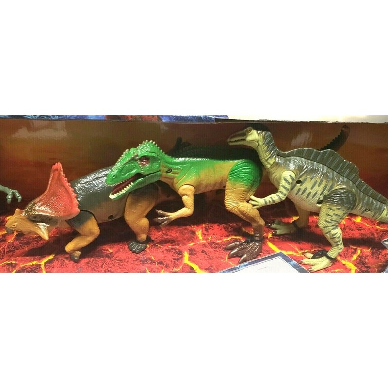 KID GALAXY POSEABLE 9" DINOSAUR ACTION 6 PIECES! CREATE EPIC