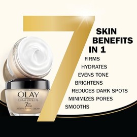 Olay Total Effects Anti Aging Night Firming Cream Face Moisturizer Fluid Ounce