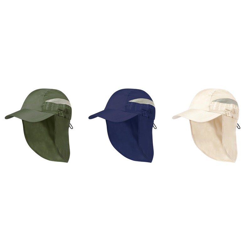 MIBANDERA Hat with Neck Protection, Trekking, Mountaineering, Hiking, Adjustable Closure,