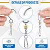 Jetec 30 Pieces Wind Spinner Swivel Hooks 360 Degree Dual