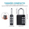 BSOON Candado De Combinación De 3 Piezas Con Seguridad De