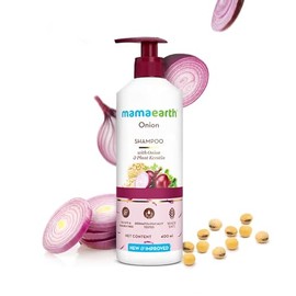 Mamaearth Champú De Cebolla De Mamaearth Para El Crecimiento Del Cabello Y El Control De La Caída | Limpiador Suave E Hidratante Para El Cuero Cabellu