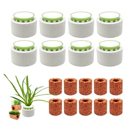 Zcblcyj 18 Pack New Upgrade Aquarium Plant Weights - Ceramic & Red Volcanic Stone Rings, Aquatic Plant Holder for Fish Tank, Live Water Plants Anchoring
