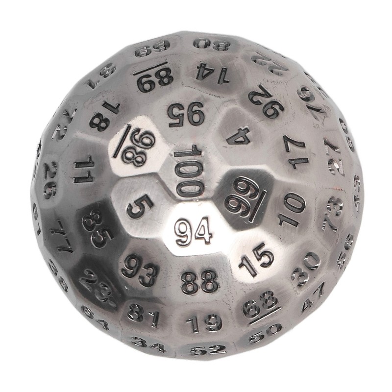 Polyhedral Metal Dice Exquisite Heavy 100 Sided Role Playing Dice