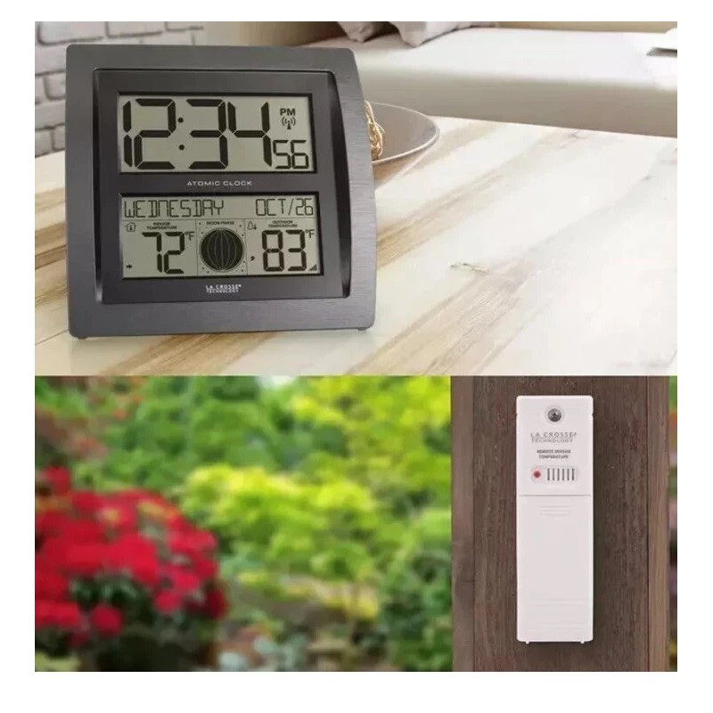 La Crosse Technology Curved Digital Atomic Wall Clock