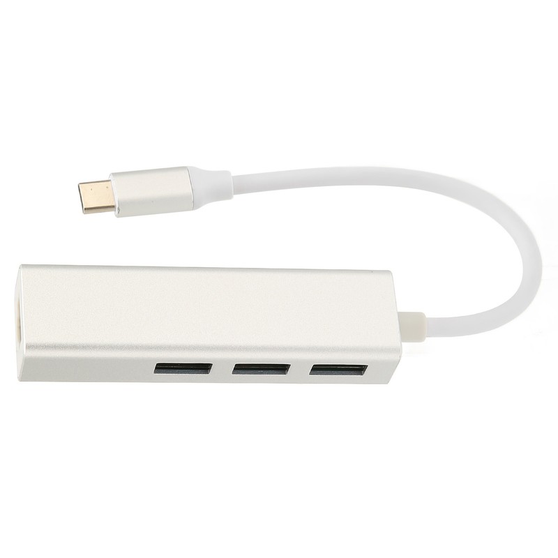 USB C to Ethernet Adapter RJ45 3 USB3.0 Ports High