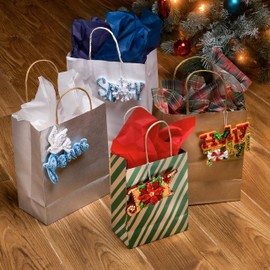 Bucilla Felt Applique 4 Piece Ornament Making Kit, Words for The Season, Perfect for DIY Arts and Crafts, 89505E