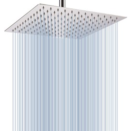 12" Rain Shower Head with 13" Extension Arm - Voolan Large Rainfall Shower Heads Made of Stainless Steel - Waterfall Full Body Coverage - Perfect Replacement For Your Bathroom ShowerHead (Chrome)