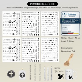 Sugeru 6 pezzi di tatuaggio per candele (200 + motivo), stampa con trasferimento ad acqua, pellicola scorrevole per candele | adesivi per candele | decorazione di candele | luce funebre | luce