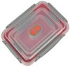 Microwave Vegetable Steamer Containers- 3 Pack Reusable Food Storage Large,