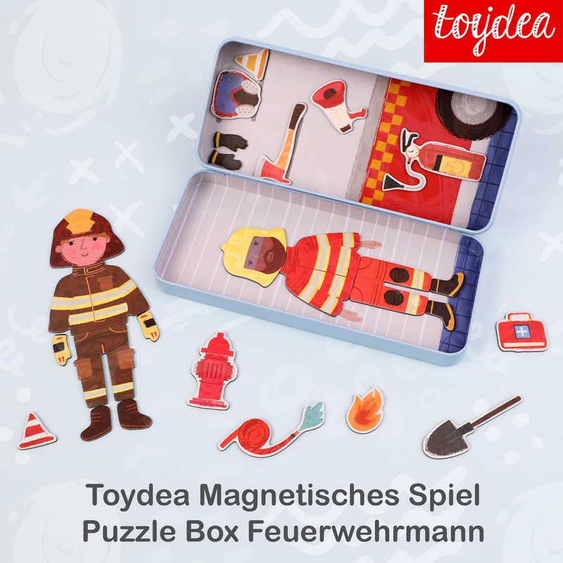 Toydea Magnetic Game Puzzle Box Fireman - Promotes Motor Skills