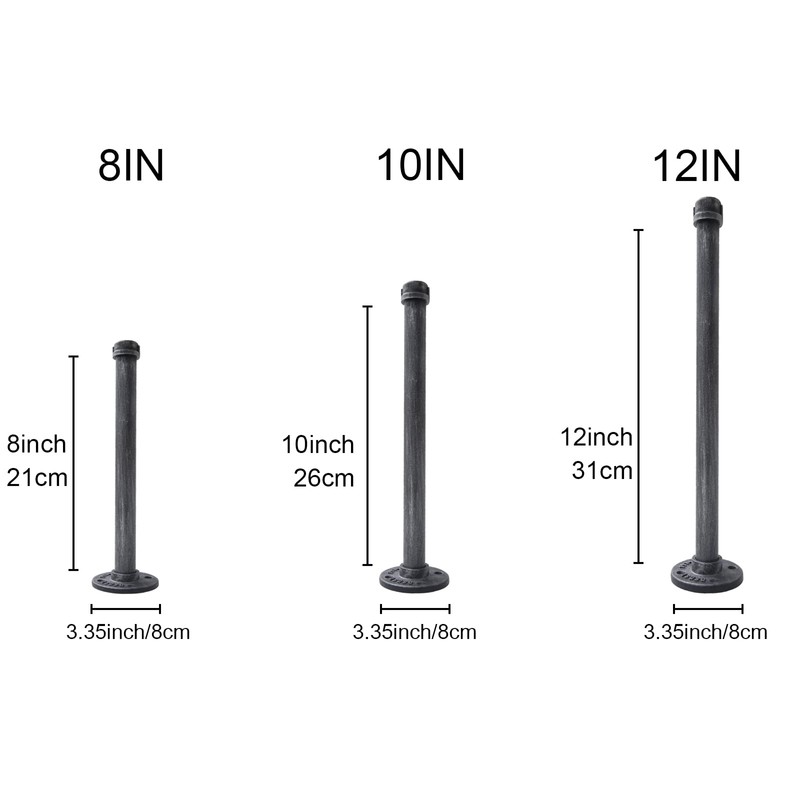 HOEMLIM Shelf Bracket, 4 Pack Floating Shelf Bracket Rustic Wall