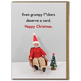 Bold & Bright - Hilariously Funny Christmas Cards - 'Grumpy F*ckers' - Cheeky Seaonal Xmas Cards - For Him Men Dad Husband Partner Friends - Festive Humour
