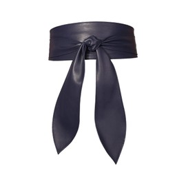 LumiSyne Women Obi Belt Wide Cinch Belt Soft PU Leather Tie Up Wrap Around Waist Belt Knotted Waistband Corset Belt For Dress