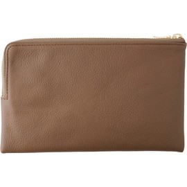 [SLIP-ON] Genuine Leather Wallet Multifunction Pouch OSL Wallet Pouch, Gray Blue, beige (taupe)
