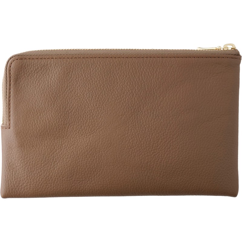 [SLIP-ON] Genuine Leather Wallet Multifunction Pouch OSL Wallet Pouch, Gray