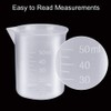 BUZIFU Set of 6 Plastic Measuring Cups, Transparent Laboratory Measuring