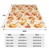 Autumn Fall Pumpkin Throw Blanket, Soft Lightweight Gourds Birds Flannel