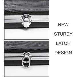 DA VINCI Black ABS Poker Chip Case with 500 Chips Capacity - Upgraded Ding Proof Side Panels