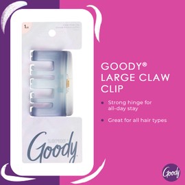 GOODY Large Claw Clip, 1 Count - Winter Solstice Collection - All Hair Types - Great for Easily Pulling Up Your Hair - Pain-Free Hair Accessories for Women, Men, Boys, and Girls