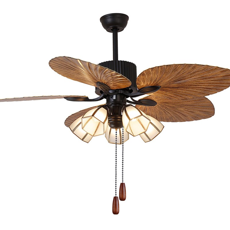 6 Pieces Wooden Ceiling Fan Pull Chains Extender Set, 12