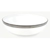 Mozaik 4 White Small Silver Rim Plastic Bowls 14cm (400ml)