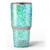 Design Skinz Green and Blue Wtaercolor Fractal Pattern - Skin