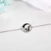 VONALA Mountain Moon Cat Anklet for Women 925 Sterling Silver