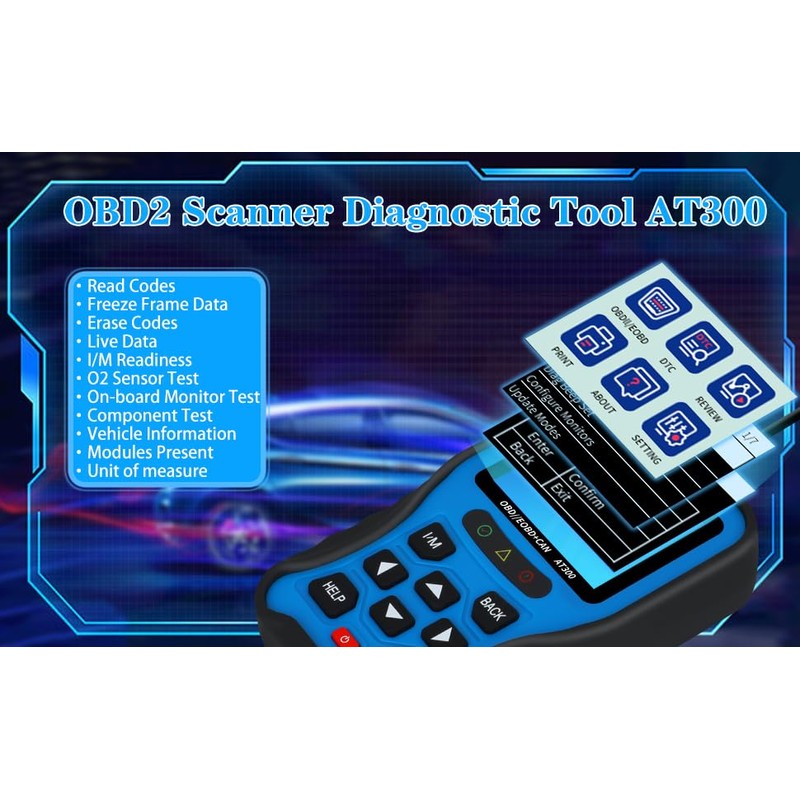 ECAROBUST OBD 2 Scanner Code Reader Vehicle Code Reader Auto