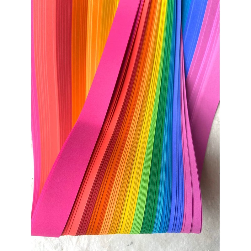 3/8" Rainbow Paper Strips for German, Froebel, Moravian Stars &