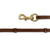 Island Zügel mit Karabiner, braun/messing