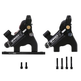 DJC Hydraulic Brake Caliper for Road Bike Gravel 2 Pistons Cable actuated Flat Mount with Brake disc IIIPRO (Pair Brake only)