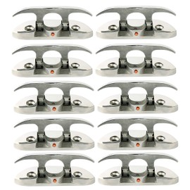 MarineNow 4-1/2" Folding Cleat Marine Grade 316 Stainless Steel (4.5")