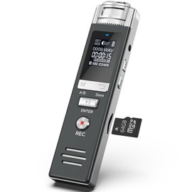 Digital Voice Recorder Audio Recording - 72GB Audio Recorder with Playback Voice Activated Recorder for Lectures Meetings Interviews Recording Device Tape Recorder with Microphone USB Cable MP3 Player