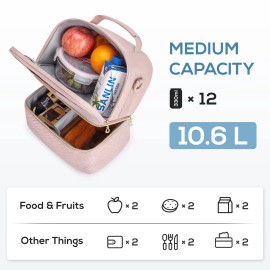 TOURIT Lunch Bag Women Double Deck Lunch Box Insulated Lunch Cooler for Women Me