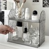 Double Layer Storage Shelf Large Capacity Fashionable 2 Tier Acrylic