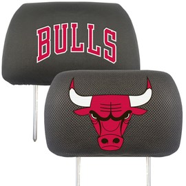 FANMATS 12521 Chicago Bulls - Juego de Fundas Bordadas para reposacabezas - 2 Piezas