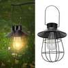 Solar Lantern Waterproof Hanging Light Outdoor Iron Art Hollow LED