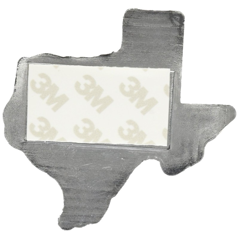 Texas Flag in Shape of Texas Chrome Metal Auto Emblem