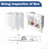 2-PACK GUOFIS Washing Machine Outlet Box with Copper Water Hammer