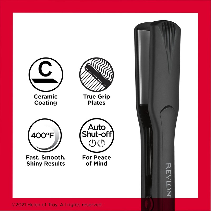 Revlon Smooth and Straight Ceramic Flat Iron | Fast Results,