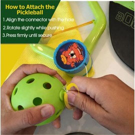 asdmm Pickleball Trainer Rebounder for Solo & Group Practice, Improve Reaction & Coordination, Easy Setup, 1 Set