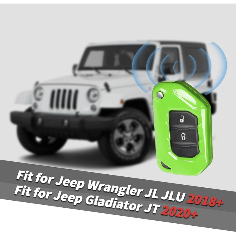 Key Fob Cover Case Protector Fit for Jeep Wrangler JL