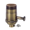 B&P Lamp® Edison Size Full Dimmer Socket in Antique Brass