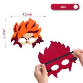 OUSHISS 12Pcs Party Felt Masks, Party Decoration, Suitable for Theme Party Dress Up Supplies Party Photo Prop